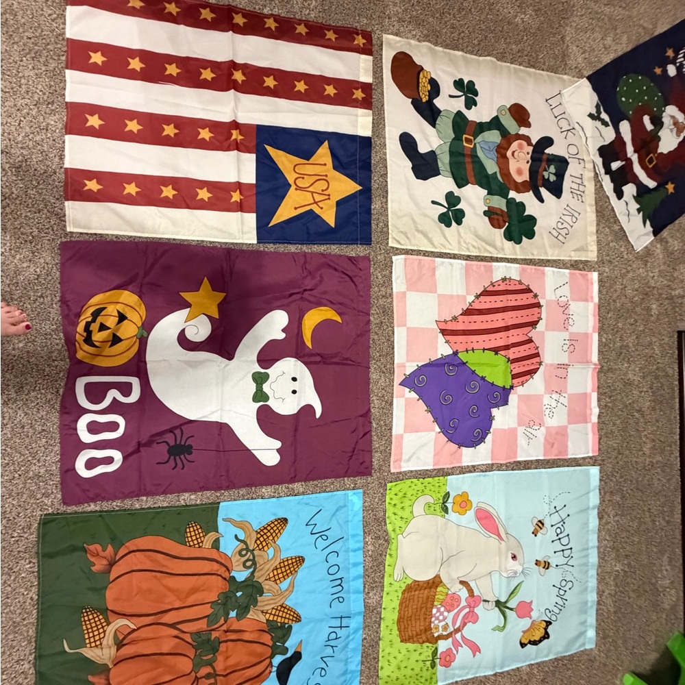 Colorful Seasonal Decorative Flags